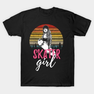 Vintage Skateboarding Stakeboar Girl T-Shirt